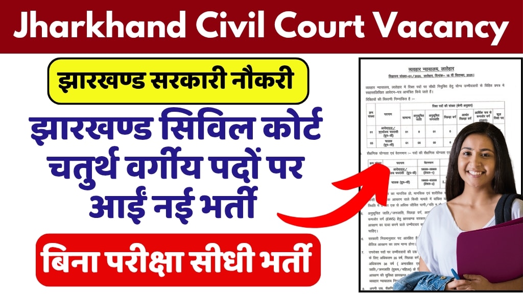 Jharkhand Civil Court 4th Grade Vacancy 2025